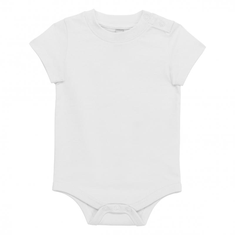 Body Bebé Unisex Manga Corta Organic Blanco MGX BABY Pack X3 Talla 0-3 Meses