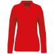 Polo antibacteriano manga larga mujer Ref.TTWK277-RED
