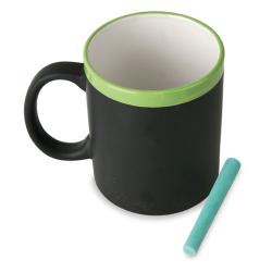 Mug de cerámica con pizarra y tiza incluida 320ml