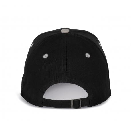 Gorra con hebilla metálica de 6 paneles