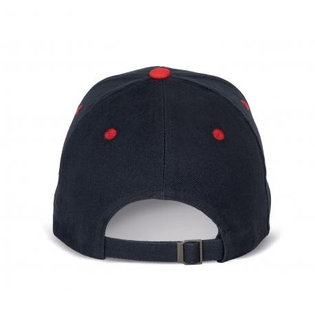 Gorra con hebilla metálica de 6 paneles