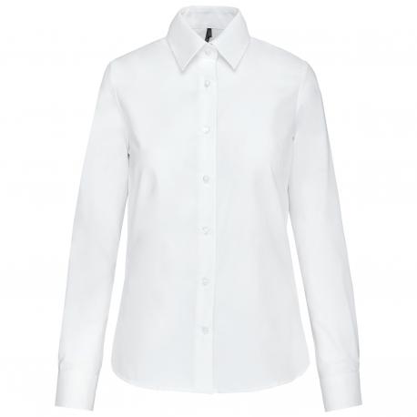 Camisa oxford manga larga mujer