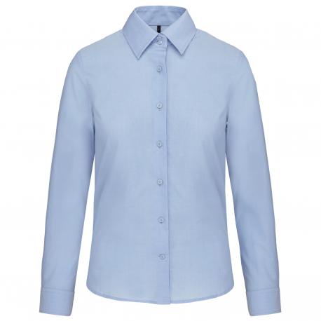 Camisa oxford manga larga mujer