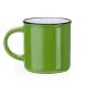 Taza retro de cerámica con asa redonda Jack 300ml Ref.RMD4010-VERDE OASIS/BLANCO 