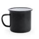 Taza metálica con capacidad 380ml ANON Ref.RMD4015-NEGRO/BLANCO 