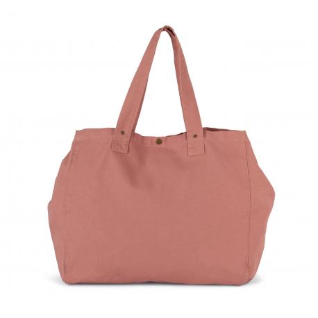 Bolsa shopper de algodón efecto lavado
