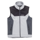 Chaleco Softshell combinado con cierre de cremallera y bolsillos laterales WORKTEAM RN2020001 Ref.WTRN2020001-GRIS CLARO/NEGRO/GRIS OSCURO