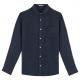 Camisa de lino hombre Ref.TTNS504-AZUL MARINO