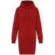 Vestido tipo sudadera ecorresponsable con capucha mujer Ref.TTNS5005-HIBISCO ROJO