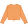 Sudadera ecorresponsable de cuello redondo oversize crop mujer