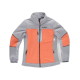 Softshell mujer WORKTEAM RN1010001 Ref.WTRN1010001-GRIS CLARO/CORAL