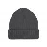 Gorro de punto canalé con doble dobladillo