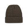 Gorro de punto canalé 2 x 1 con dobladillo