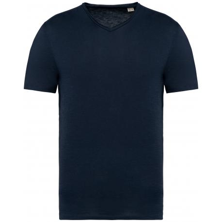 Camiseta ecorresponsable slub con bordes sin rematar hombre