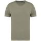 Camiseta ecorresponsable slub con bordes sin rematar hombre Ref.TTNS318-VERDE DE ALMENDRAS