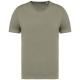 Camiseta ecorresponsable slub con bordes sin rematar hombre Ref.TTNS318-VERDE DE ALMENDRAS