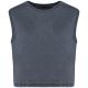 Camiseta crop ecorresponsable sin mangas mujer Ref.TTNS342-WASHED MINERAL GREY