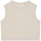 Camiseta crop ecorresponsable sin mangas mujer Ref.TTNS342-WASHED IVORY