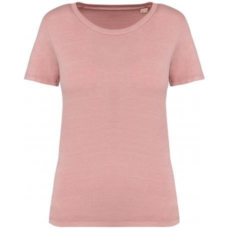 Camiseta ecorresponsable efecto lavado mujer