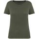 Camiseta ecorresponsable efecto lavado mujer Ref.TTNS316-WASHED ORGANIC KHAKI