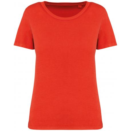 Camiseta ecorresponsable efecto lavado mujer