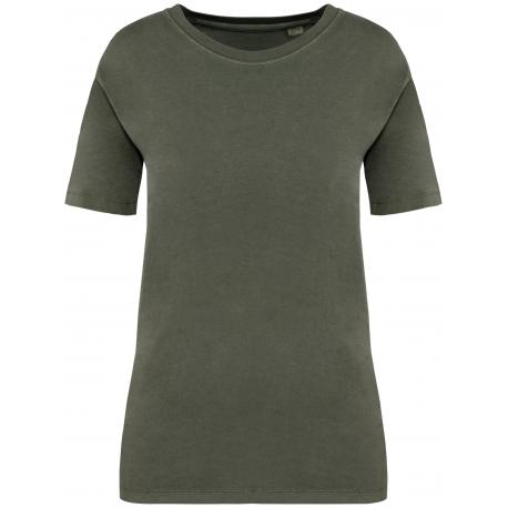 Camiseta ecorresponsable  efecto lavado mujer