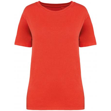 Camiseta ecorresponsable  efecto lavado mujer