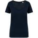 Camiseta ecorresponsable slub mujer Ref.TTNS329-AZUL MARINO