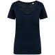 Camiseta ecorresponsable slub mujer Ref.TTNS329-AZUL MARINO