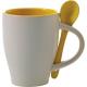 Taza y cuchara de cerámica Eduardo Ref.GI2855-AMARILLO 