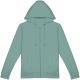 Sudadera ecorresponsable cremallera y capucha french terry unisex Ref.TTNS417-WASHED JADE GREEN