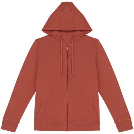 Sudadera ecorresponsable cremallera y capucha french terry unisex