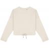 Sudadera ecorresponsable de cuello redondo oversize crop mujer