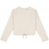 Sudadera ecorresponsable de cuello redondo oversize crop mujer