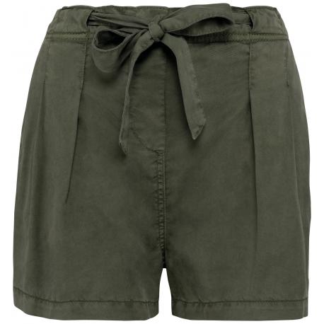 Shorts ecorresponsables de lyocell y efecto lavado mujer