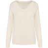 Jersey ecorresponsable cuello de pico de lyocell mujer