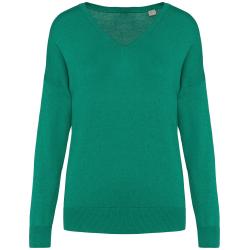 Jersey cuello de pico con lyocell tencel™ mujer