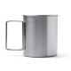 Taza de acero inoxidable 304 con asas plegables TEIDE Ref.RTZ3985-PLATA 