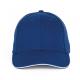 Gorra béisbol con sándwich - 6 paneles Ref.TTKP196-AZUL REAL/BLANCO 