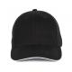 Gorra béisbol con sándwich - 6 paneles Ref.TTKP196-BLANCO NEGRO 