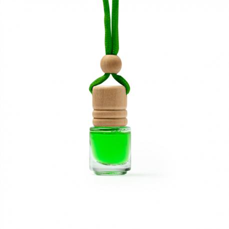 Ambientador de diferentes aromas en bote de cristal con tapón de madera y cordón de ajuste a juego RINDAL
