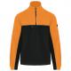 Chaqueta micropolar bicolor ecorresponsable - unisex Ref.TTWK904-NEGRO/NARANJA