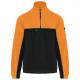 Chaqueta polar bicolor ecorresponsable - unisex Ref.TTWK904-NEGRO/NARANJA