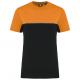 Camiseta bicolor ecorresponsable manga corta - unisex Ref.TTWK304-NEGRO/NARANJA