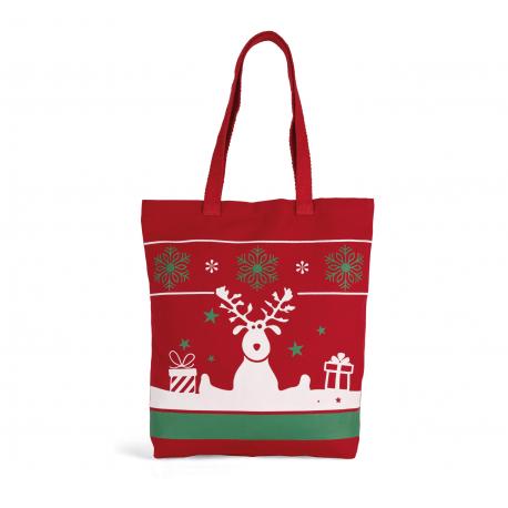 Bolsa shopper con motivos navideños