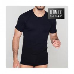 Camiseta manga corta afelpada térmica