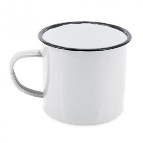 Mug metálica esmaltada retro 350ml