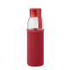 Botella vidrio reciclado 500 ml Ebor Ref.MDMO2089-ROJO 