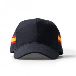 Gorra de 6 paneles 100% algodón peinado con diseño de bandera nacional IBERIS