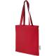 Bolsa tote de algodón reciclado GRS de 140 g/m2 de 7 L Madras Ref.PF120695-ROJO 